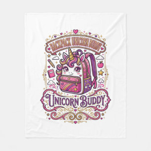 Unicorn Backpack Unicorn Buddy Stylish Merch Desig Fleece Blanket