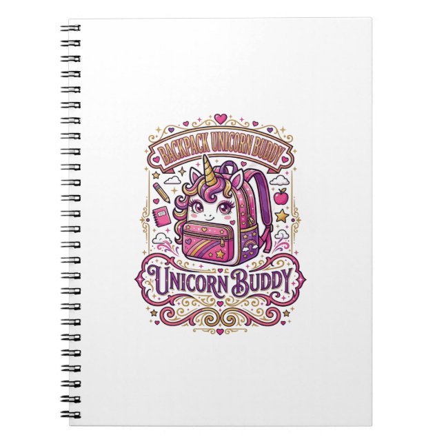 Unicorn Backpack Unicorn Buddy Stylish Merch Desig Notebook (Front)