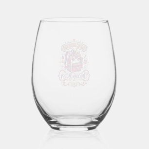 Unicorn Backpack Unicorn Buddy Stylish Merch Desig Stemless Wine Glass