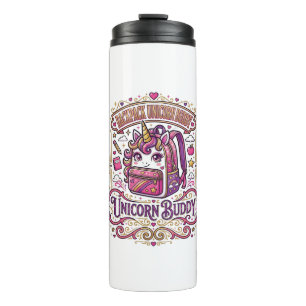 Unicorn Backpack Unicorn Buddy Stylish Merch Desig Thermal Tumbler