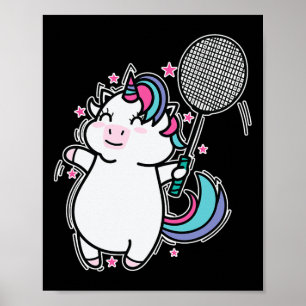 Unicorn Badminton Poster