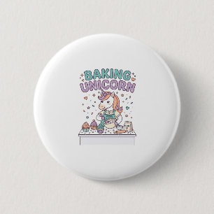 Unicorn Baking Unicorn Trendy Product Graphic_1 6 Cm Round Badge
