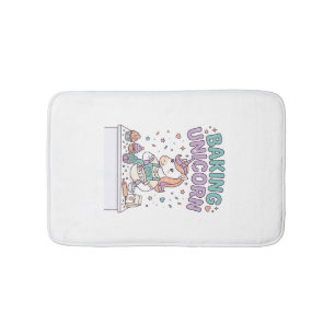 Unicorn Baking Unicorn Trendy Product Graphic_1 Bath Mat