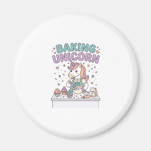 Unicorn Baking Unicorn Trendy Product Graphic_1 Magnet