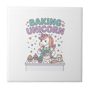Unicorn Baking Unicorn Trendy Product Graphic_1 Tile