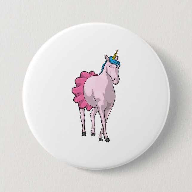 Unicorn Ballerina Ballet 7.5 Cm Round Badge (Front)