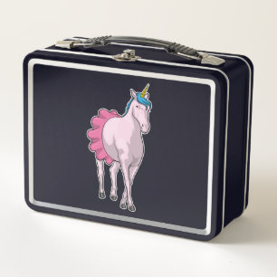 Unicorn Ballerina Ballet Metal Lunch Box