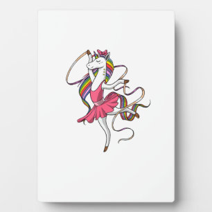 Unicorn Ballerina Rainbow Ballet Dancer Women Girl Plaque