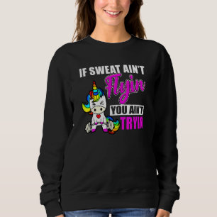 Unicorn Barbell Weightlifter Workout Gym  Fitness  Sweatshirt
