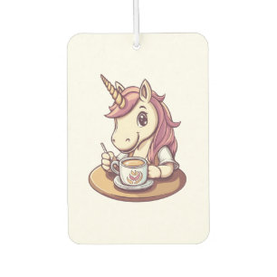 Unicorn Barista (1) Car Air Freshener