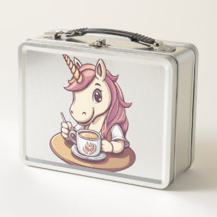 Unicorn Barista (1) Metal Lunch Box