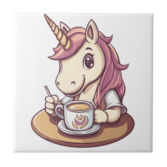 Unicorn Barista (1) Tile (Front)