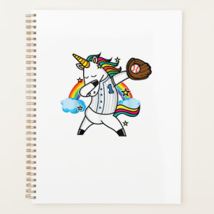 Unicorn Baseball Rainbow Baseball Lover I Unicorn Planner