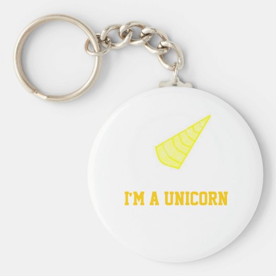 Unicorn Basic Round Button Key Ring
