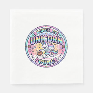 Unicorn Basketball Unicorn Bounce Funny Shirt Grap Napkin