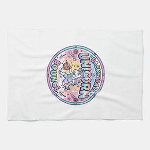 Unicorn Basketball Unicorn Bounce Funny Shirt Grap Tea Towel