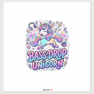 Unicorn Bass Drop Unicorn Gift Idea Typography Des