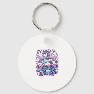 Unicorn Bass Drop Unicorn Gift Idea Typography Des Key Ring