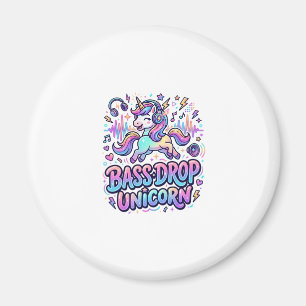 Unicorn Bass Drop Unicorn Gift Idea Typography Des Magnet