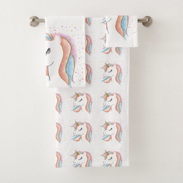 Unicorn  bath towel set (Insitu)