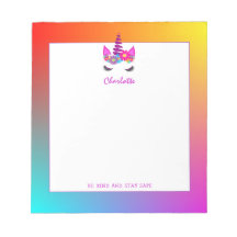 Unicorn Be Kind Stay Safe  Cute Personalised