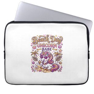 Unicorn Beach Day Unicorn Babe Stylish Zazzle Desi Laptop Sleeve