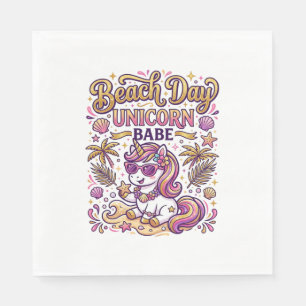 Unicorn Beach Day Unicorn Babe Stylish Zazzle Desi Napkin