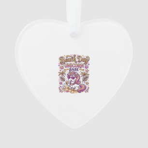 Unicorn Beach Day Unicorn Babe Stylish Zazzle Desi Ornament