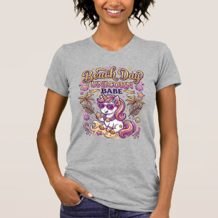 Unicorn Beach Day Unicorn Babe Stylish Zazzle Desi T-Shirt