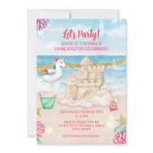 Unicorn Beach Summer Birthday Party Download 