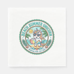Unicorn Beach Summer Unicorn POD Ready Apparel Gra Napkin