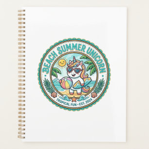 Unicorn Beach Summer Unicorn POD Ready Apparel Gra Planner