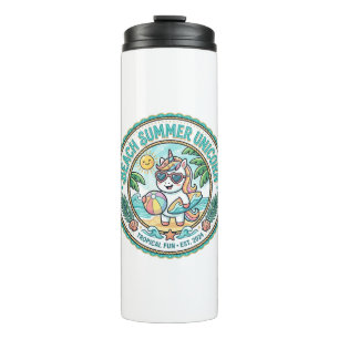 Unicorn Beach Summer Unicorn POD Ready Apparel Gra Thermal Tumbler