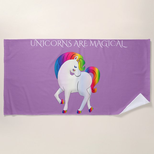Unicorn beach towel. beach towel (Front)