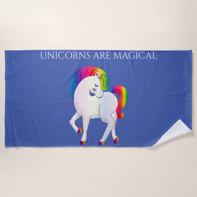 Unicorn beach towel. beach towel (Front)
