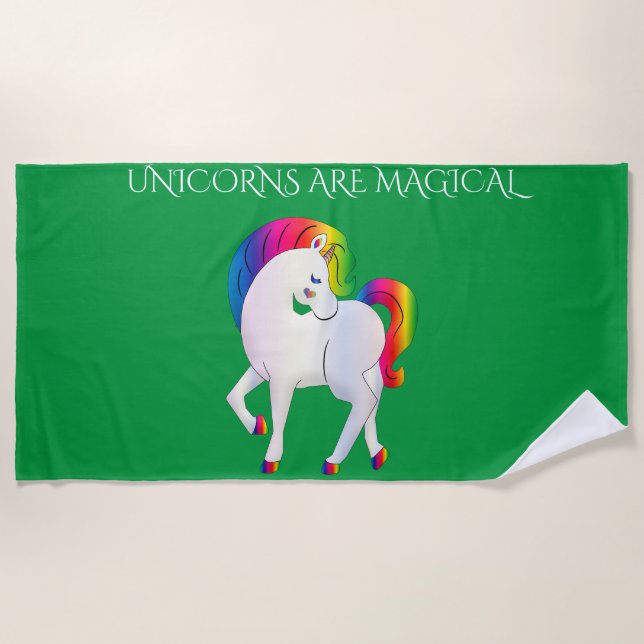 Unicorn beach towel. towel (Front)