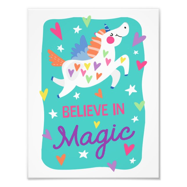 Unicorn Believe in Magic Print (Front)