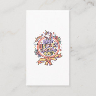 Unicorn Best Unicorn Mum Ever Whimsical Zazzle Des Business Card