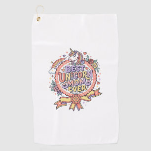 Unicorn Best Unicorn Mum Ever Whimsical Zazzle Des Golf Towel