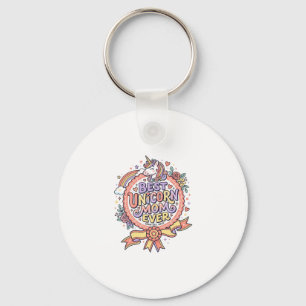 Unicorn Best Unicorn Mum Ever Whimsical Zazzle Des Key Ring