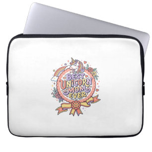 Unicorn Best Unicorn Mum Ever Whimsical Zazzle Des Laptop Sleeve