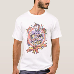 Unicorn Best Unicorn Mum Ever Whimsical Zazzle Des T-Shirt