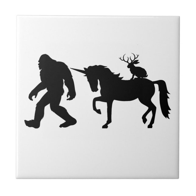 Unicorn, Bigfoot, Jackalope Tile (Front)