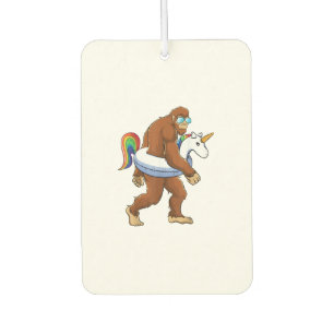 Unicorn Bigfoot Sasquatch Pool Party Boys Girls Fu Car Air Freshener