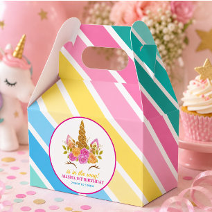 Unicorn Birthday 1st Birthday Party Favour Box