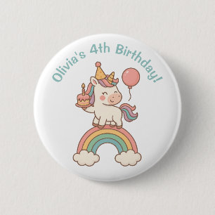 Unicorn Birthday 6 Cm Round Badge