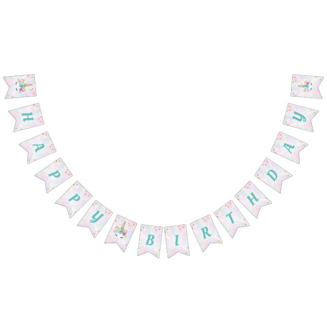 Unicorn birthday banner (All)
