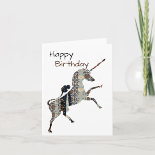 Unicorn Birthday  Card