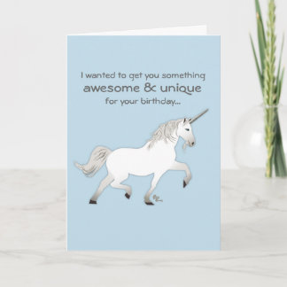 Unicorn Birthday Card