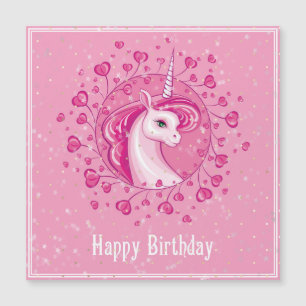 Unicorn birthday card for girl